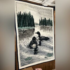 Biederlack Tranquil Forest Scene Blanket with Beautiful Greens!